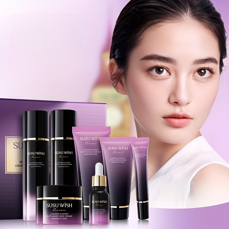Luxury Skincare Serum - Luksusowy i elegancki dziewięcioczęściowy zestaw esencji