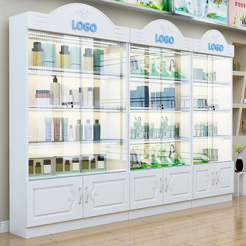 Luxury Skincare Shop - Niestandardowe Luksusowe Szafki Ekspozycyjne do Salonów