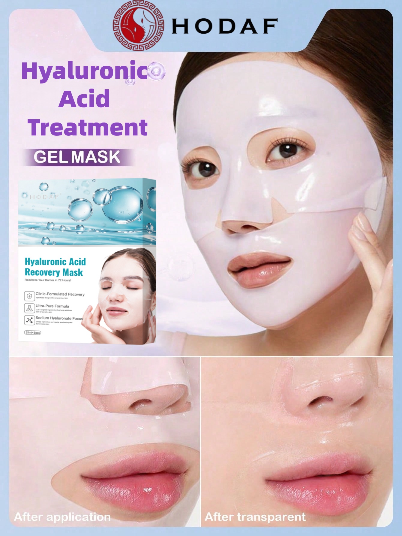HODAF 5 szt. Nawilżające masec – Luxury Skincare Shop recenzja i cena