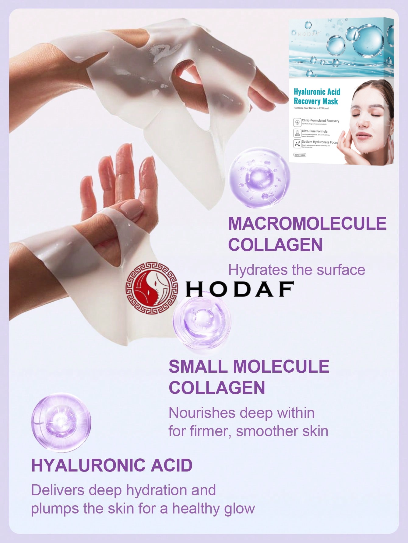 HODAF 5 szt. Nawilżające masec – Luxury Skincare Shop recenzja i cena